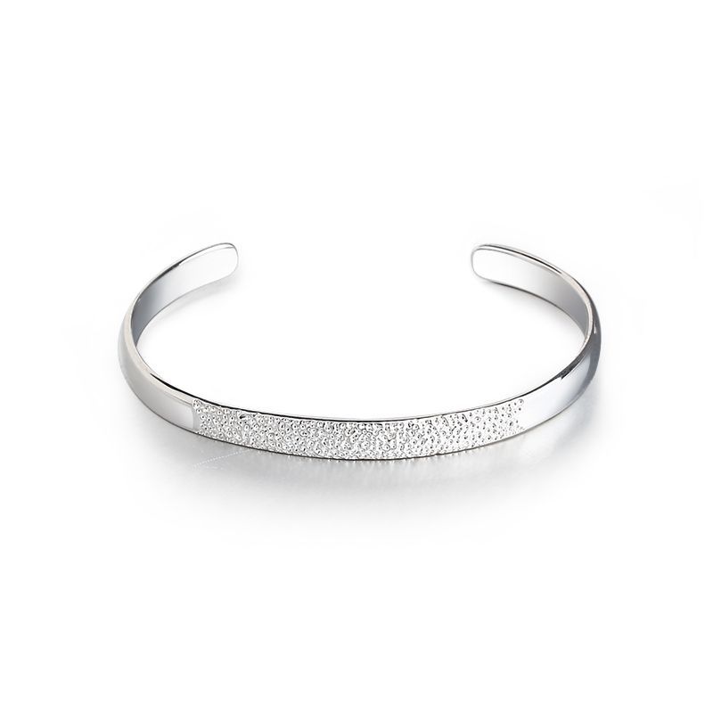 Sterling Silver Hammered Band Cuff Bangle